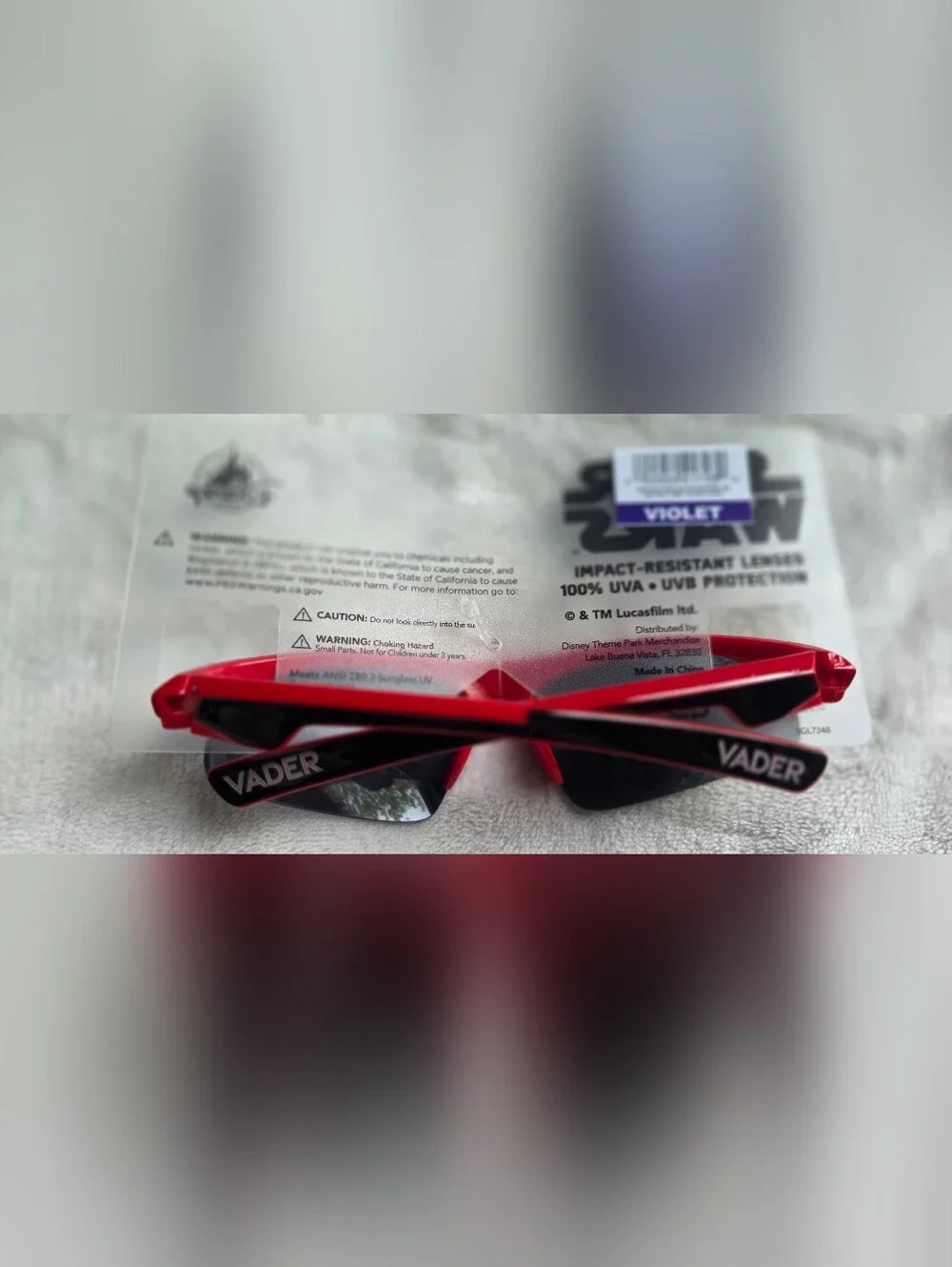 NWT Disney - Star Wars Kids Red Frame Sunglasses with Black Lenses